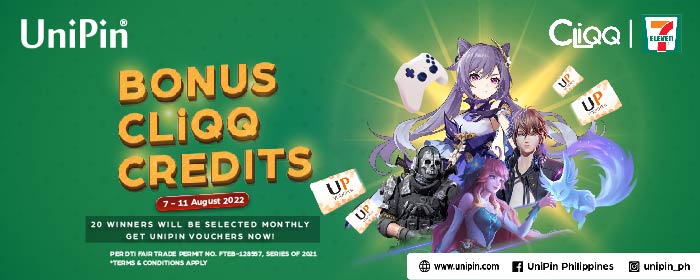 7-Eleven Bonus CLiQQ Credits August 2022 (PH)